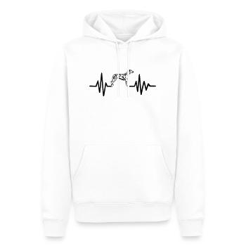 Dalmatien - Sweat à capuche Premium bio Homme - blanc - Devant - Nico (187cm)