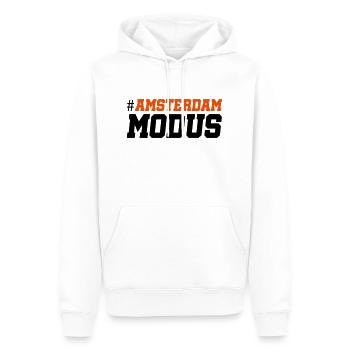 amsterdam modus - Männer Premium Bio Hoodie - Weiß - Vorne - Nico (187cm)