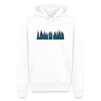 T-Shirt Forest Landscape Forest Trees Horizontal - Men’s Premium Organic Hoodie - white - Front - Nico (187cm)