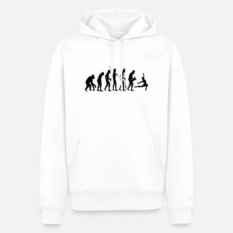 Danseuse de ballet Evolution Danse Ballerine Cours de danse - Sweat à capuche Premium bio Homme - blanc