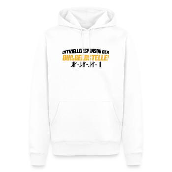 Offizieller Sponsor der Bußgeldstelle Deisgn - Männer Premium Bio Hoodie - Weiß - Vorne - Nico (187cm)