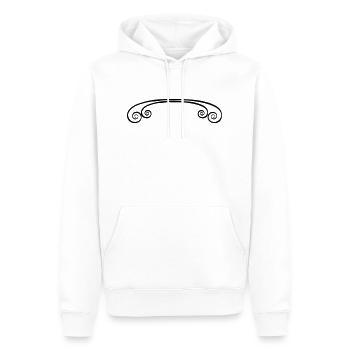 Trait de soulignement décoratif noir - Sweat à capuche Premium bio Homme - blanc - Devant - Nico (187cm)