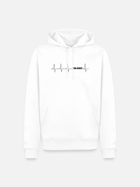 Tesla Aktien-WKN Herzschlag - Männer Premium Bio Hoodie - Weiß