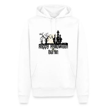 Happy Halloween in Berlin Stadtnamen Design - Männer Premium Bio Hoodie - Weiß - Vorne - Nico (187cm)