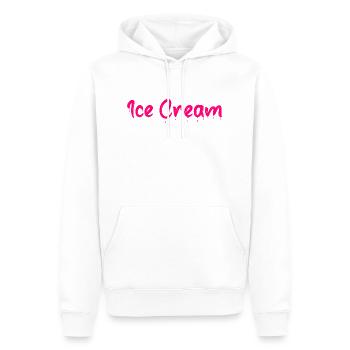 Glace - Sweat à capuche Premium bio Homme - blanc - Devant - Nico (187cm)