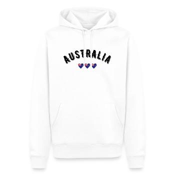 Australia - Sweat à capuche Premium bio Homme - blanc - Devant - Nico (187cm)