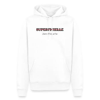 Zéro étiquette - Sweat à capuche Premium bio Homme - blanc - Devant - Nico (187cm)