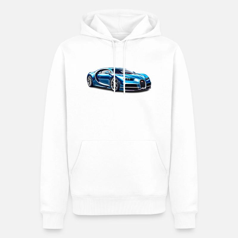 Hypercar Chiron - Männer Premium Bio Hoodie - Weiß
