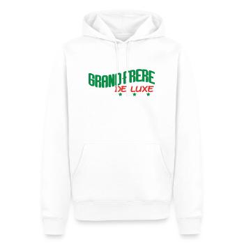 Big Brother DE LUXE - Men’s Premium Organic Hoodie - white - Front - Nico (187cm)