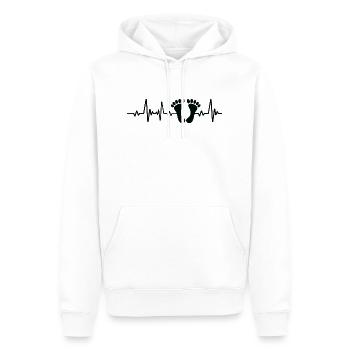 idée Cadeau pour papy mamie pieds noirs - Sweat à capuche Premium bio Homme - blanc - Devant - Nico (187cm)