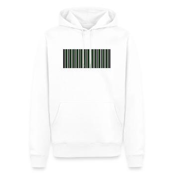 code-barres - Sweat à capuche Premium bio Homme - blanc - Devant - Nico (187cm)