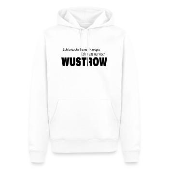 Thérapie WUSTROW - Sweat à capuche Premium bio Homme - blanc - Devant - Nico (187cm)