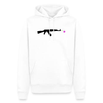 flower gun - Men’s Premium Organic Hoodie - white - Front - Nico (187cm)