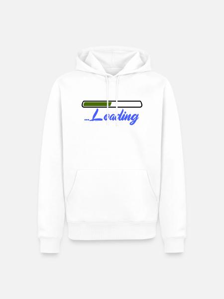 Loading - Men’s Premium Organic Hoodie - white