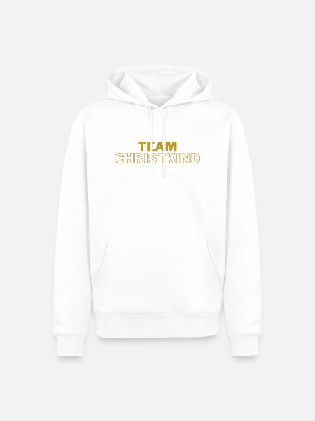 Team Christkind - Gold Design - Männer Premium Bio Hoodie - Weiß