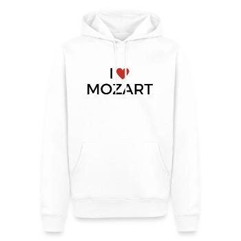 Ich liebe Mozart! - Männer Premium Bio Hoodie - Weiß - Vorne - Nico (187cm)