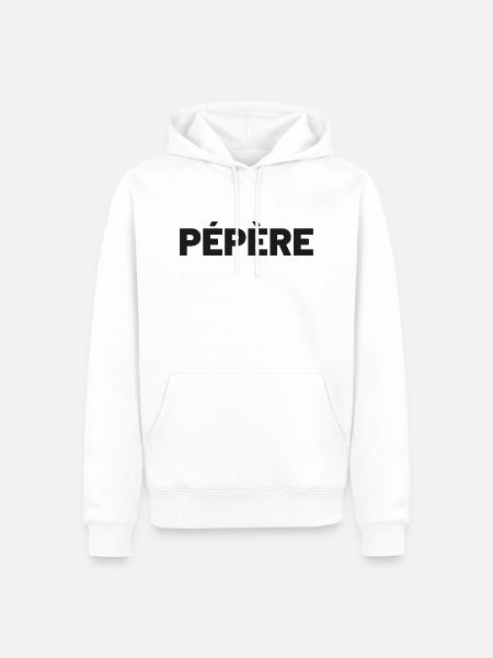 Pepere - Männer Premium Bio Hoodie - Weiß
