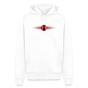 Casque Musique - Sweat à capuche Premium bio Homme - blanc - Devant - Nico (187cm)