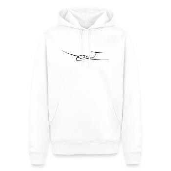 Glider - Männer Premium Bio Hoodie - Weiß - Vorne - Nico (187cm)