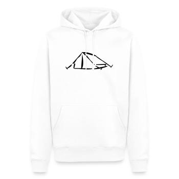 tent_1 - Sweat à capuche Premium bio Homme - blanc - Devant - Nico (187cm)