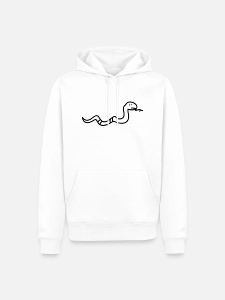 Serpent - Sweat à capuche Premium bio Homme - blanc