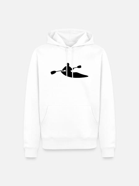 Kajaking - Männer Premium Bio Hoodie - Weiß