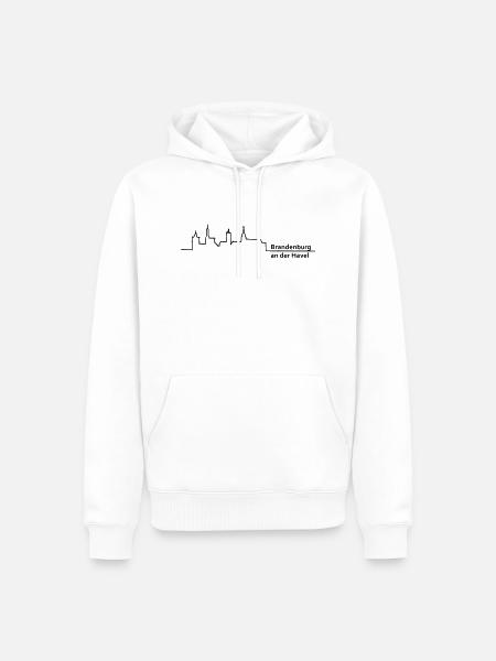 brandenburg an der havel skyline - Männer Premium Bio Hoodie - Weiß