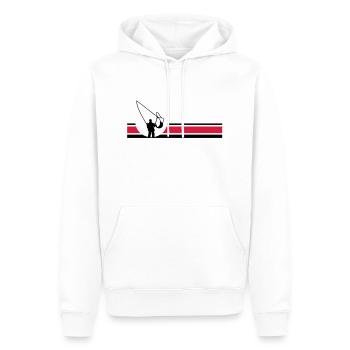 Fliegenfischen - Männer Premium Bio Hoodie - Weiß - Vorne - Nico (187cm)