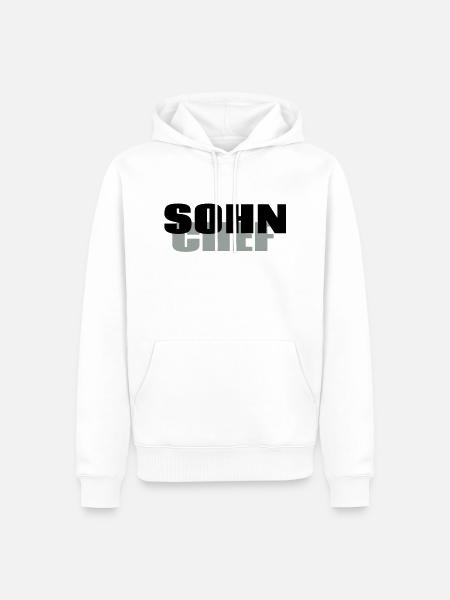 Sohn Chef - Männer Premium Bio Hoodie - Weiß