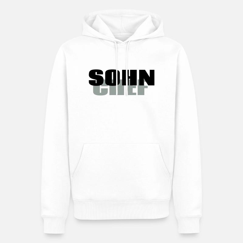 Sohn Chef - Männer Premium Bio Hoodie - Weiß