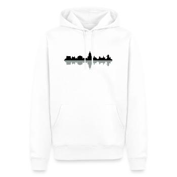 Skyline Mainz - Männer Premium Bio Hoodie - Weiß - Vorne - Nico (187cm)