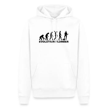 Klempner - Männer Premium Bio Hoodie - Weiß - Vorne - Nico (187cm)