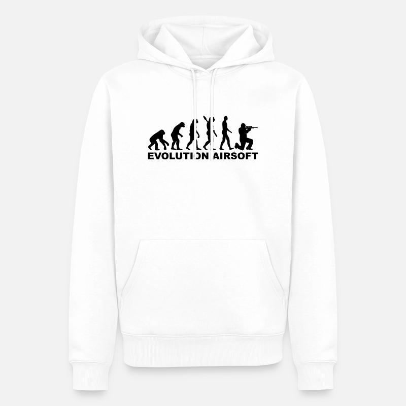 Evolution Airsoft - Sweat à capuche Premium bio Homme - blanc