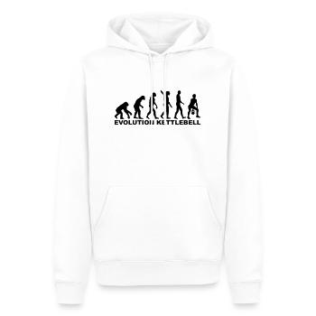 Evolution Kettlebell - Sweat à capuche Premium bio Homme - blanc - Devant - Nico (187cm)