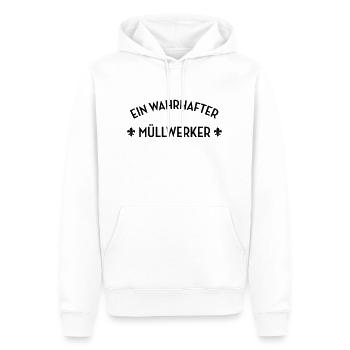 Müllwerker Müllwerkerin Kehrmaschine Müllmann Müll - Männer Premium Bio Hoodie - Weiß - Vorne - Nico (187cm)