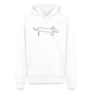 Dackel Dachshund Hundedog line art - Männer Premium Bio Hoodie - Weiß - Vorne - Nico (187cm)