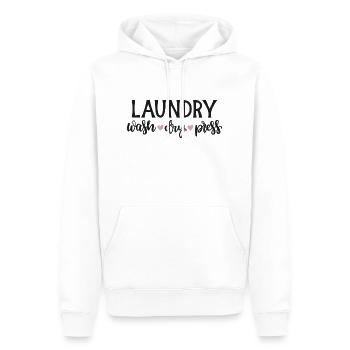 Wash and iron - Men’s Premium Organic Hoodie - white - Front - Nico (187cm)