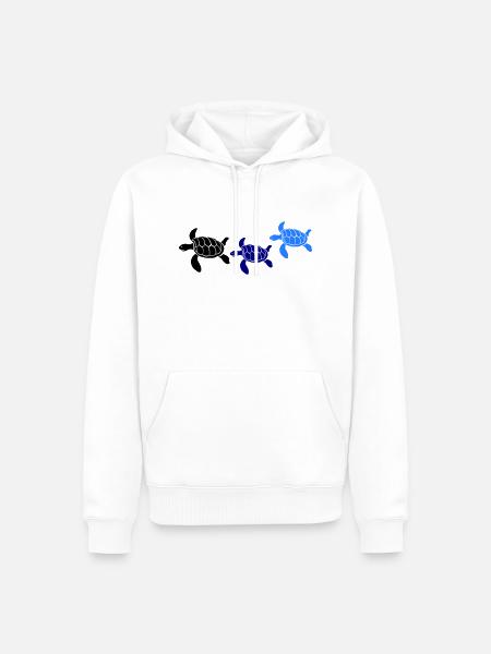 tortoises - Men’s Premium Organic Hoodie - white
