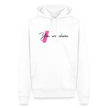 Proverbes chrétiens - Sweat à capuche Premium bio Homme - blanc - Devant - Nico (187cm)