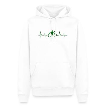 Berge Herzschlag Wandern Geschenk - Männer Premium Bio Hoodie - Weiß - Vorne - Nico (187cm)
