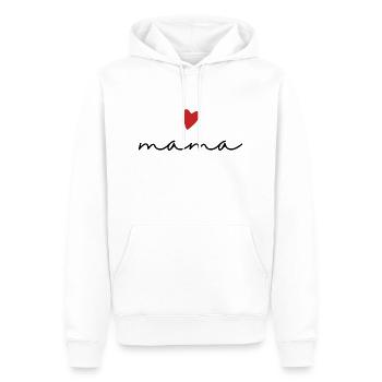mama T-shirt, a gift for women and men - Men’s Premium Organic Hoodie - white - Front - Nico (187cm)