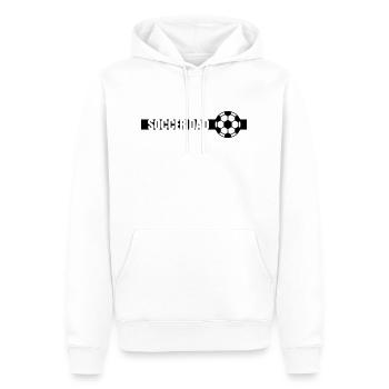 Streifen Soccer Dad Logo - Männer Premium Bio Hoodie - Weiß - Vorne - Nico (187cm)
