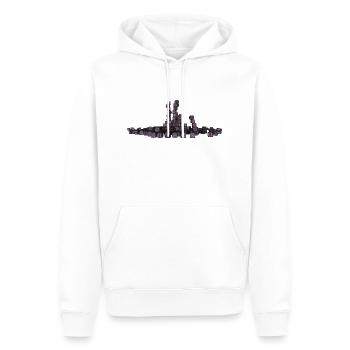 Spieltag - Männer Premium Bio Hoodie - Weiß - Vorne - Nico (187cm)