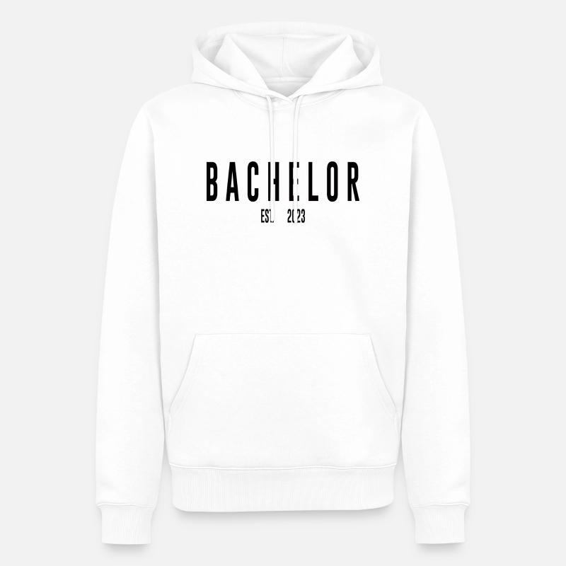 Bachelor 2023 Studium Geschenk - Männer Premium Bio Hoodie - Weiß