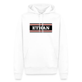 ETHAN - Sweat à capuche Premium bio Homme - blanc - Devant - Nico (187cm)