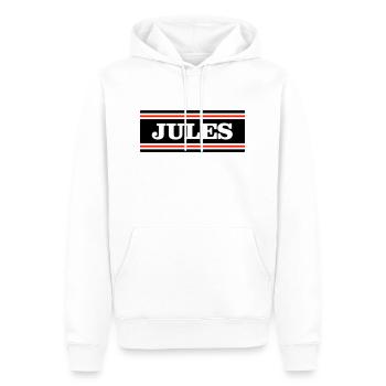 JULES - Männer Premium Bio Hoodie - Weiß - Vorne - Nico (187cm)