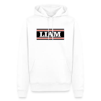 LIAM - Sweat à capuche Premium bio Homme - blanc - Devant - Nico (187cm)