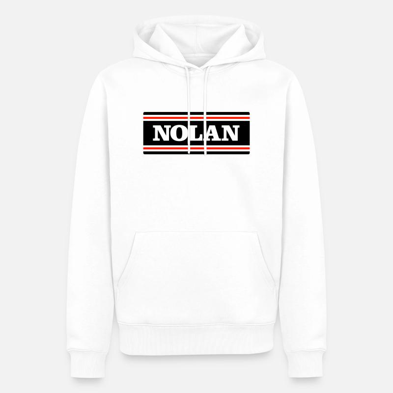 NOLAN - Männer Premium Bio Hoodie - Weiß