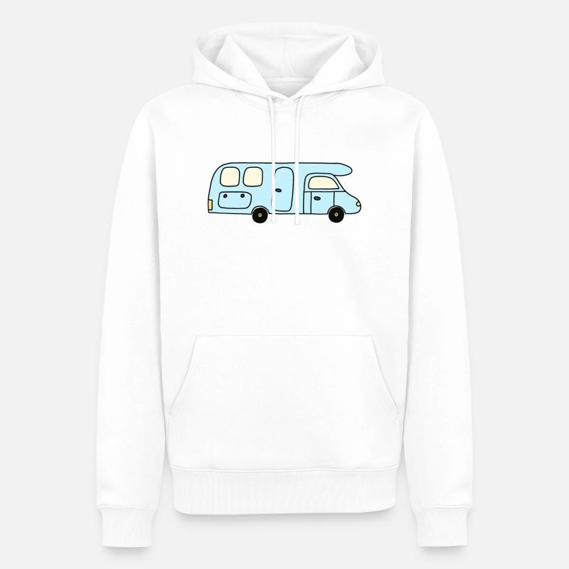Camper hellblau - Männer Premium Bio Hoodie - Weiß
