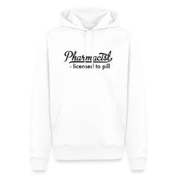 Pharmacien - Sweat à capuche Premium bio Homme - blanc - Devant - Nico (187cm)